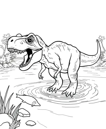 t rex dinosaur coloring pages